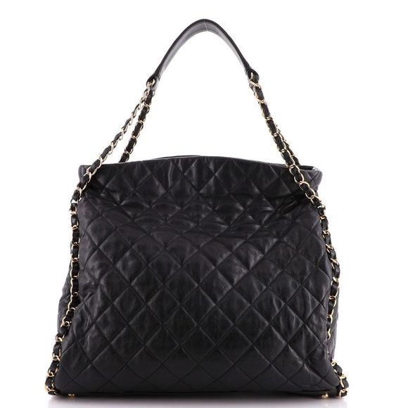 Chanel Chain Me Hobo Quilted Leather Large Black - Picture 1 of 10